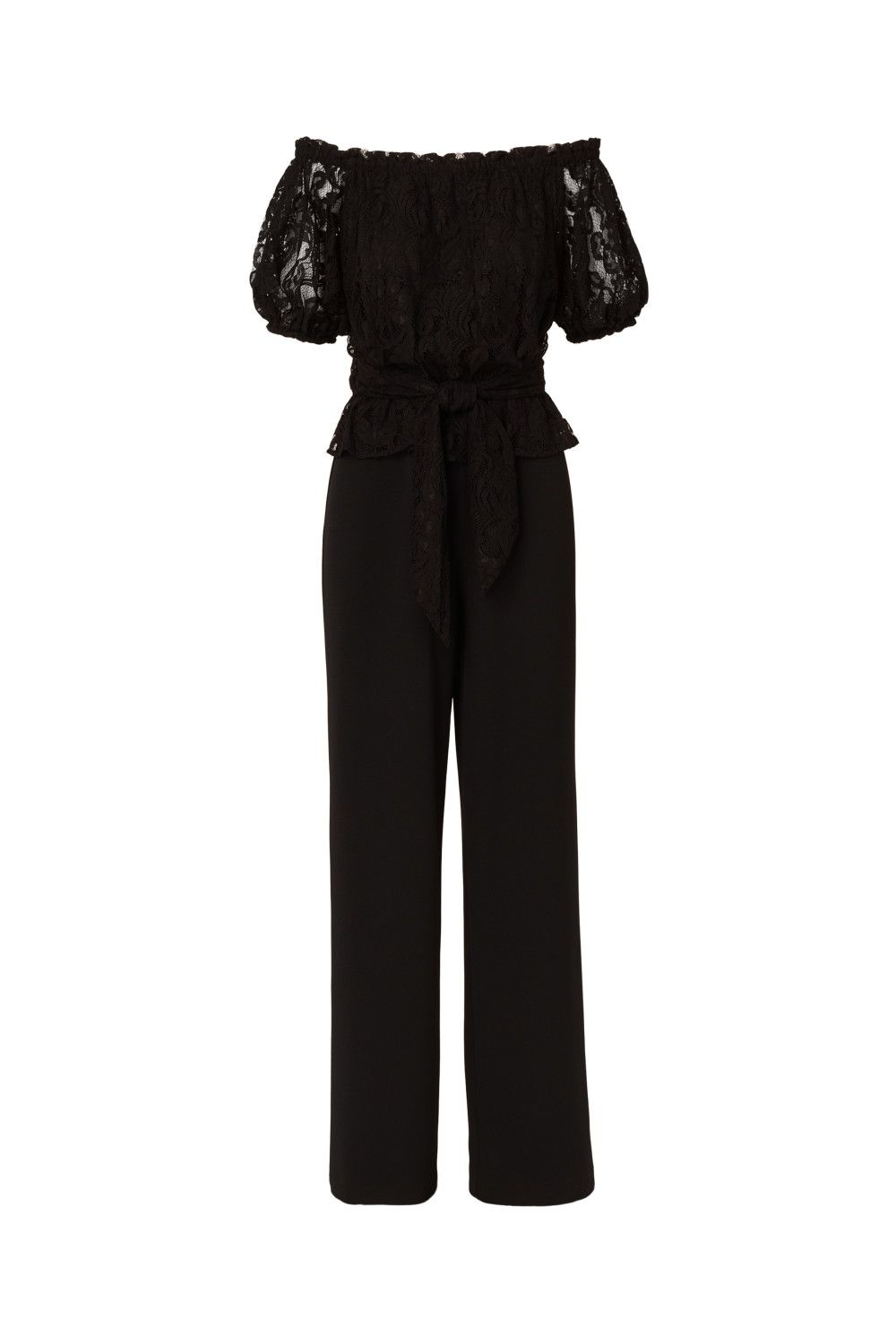 Off shoulder lace jumpsuit deals